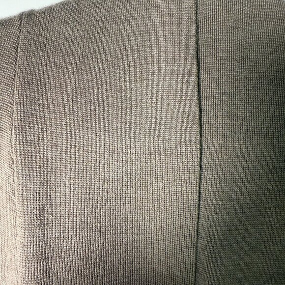 BRUNELLA GORI Cardigan Heathered Brown Size Medium 100% Extra Fine Merino Wool - Picture 6 of 8